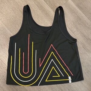 Stylish Black Graphic Tank Top
